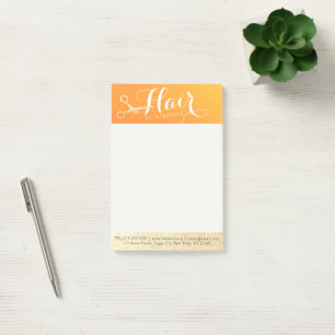 Haarstylist Makeup Salon Chic Oranje Gold Scissors Post-it® Notes