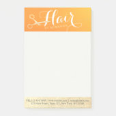 Haarstylist Makeup Salon Chic Oranje Gold Scissors Post-it® Notes (Voorkant)