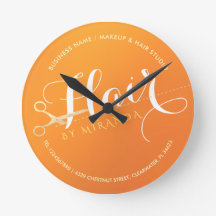Haarstylist Makeup Salon Chic Oranje Gold Scissors