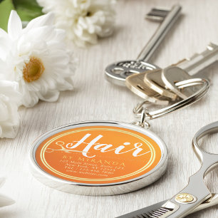 Haarstylist Makeup Salon Chic Oranje Gold Scissors Sleutelhanger