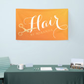 Haarstylist Makeup Salon Chic Oranje Gold Scissors Spandoek (Beurs)