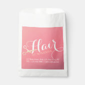 Haarstylist Makeup Salon Modern Pink Gold Scissors Bedankzakje (Voorkant)