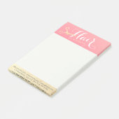 Haarstylist Makeup Salon Modern Pink Gold Scissors Post-it® Notes (Schuin)