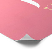 Haarstylist Makeup Salon Modern Pink Gold Scissors Poster (Hoek)