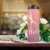 Haarstylist Makeup Salon Modern Pink Gold Scissors Thermosbeker