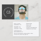 Haarstylist mannen foto's DY zonnebril Visitekaartje (Voorkant / Achterkant)