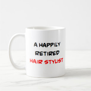 haarstylist met pensioen koffiemok