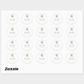 Haarstylist Minimaal Witte Schaarbare Editable Ronde Sticker (Vel)