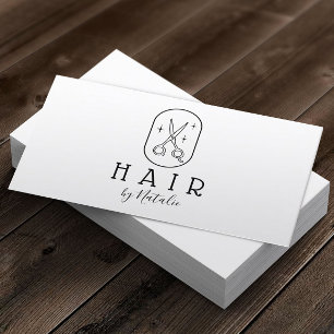 Haarstylist minimalistisch handgemaakte Logo met s Visitekaartje