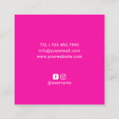 Haarstylist minimalistisch schaartje Zonverhitte r Vierkante Visitekaartje (Achterkant)