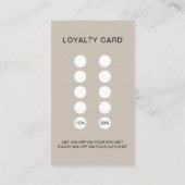 Haarstylist Modern Beige Loyalty Kaart (Achterkant)