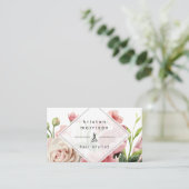 Haarstylist Modern Elegant Bloemen Afspraak Afsprakenkaartje (Staand voorkant)