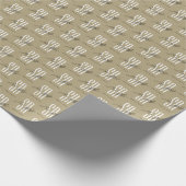 Haarstylist modern gouden monogram initialen vierk cadeaupapier (Hoek)