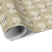Haarstylist modern gouden monogram initialen vierk cadeaupapier (Rol Hoek)