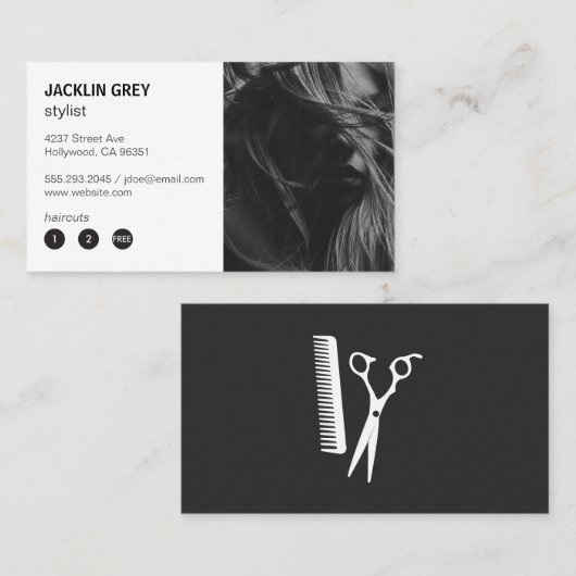 Haarstylist | Modern Klantenkaartje (Voorkant / Achterkant)