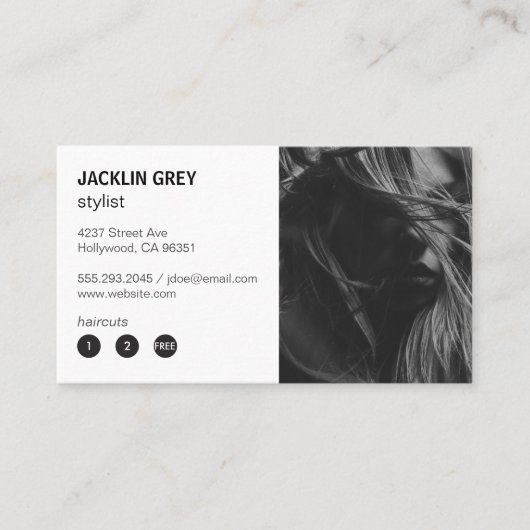 Haarstylist | Modern Klantenkaartje (Voorkant)