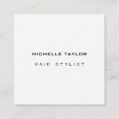 Haarstylist Modern minimalistisch trendy luxe dik Vierkante Visitekaartje (Voorkant)