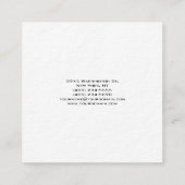 Haarstylist Modern minimalistisch trendy luxe dik Vierkante Visitekaartje (Achterkant)