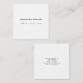 Haarstylist Modern minimalistisch trendy luxe dik Vierkante Visitekaartje (Voorkant / Achterkant)