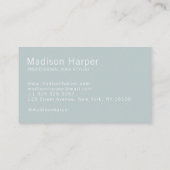 Haarstylist modern monogram initialen blauw visitekaartje (Achterkant)