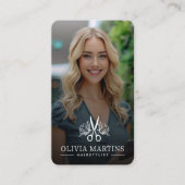 Haarstylist Modern Photo QR-code Visitekaartje (Voorkant)