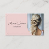 Haarstylist Modern Pink Visitekaartje (Voorkant)