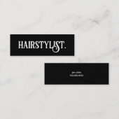 Haarstylist Modern Professioneel Minimalistisch Ee Mini Visitekaartje (Voorkant / Achterkant)