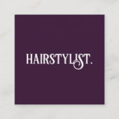 Haarstylist Modern Professioneel Minimalistisch Ee Vierkante Visitekaartje (Voorkant)