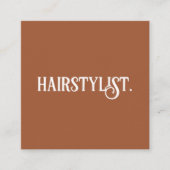 Haarstylist Modern Professioneel Minimalistisch Ee Vierkante Visitekaartje (Voorkant)