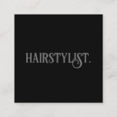 Haarstylist Modern Professioneel Minimalistisch Ee Vierkante Visitekaartje (Voorkant)