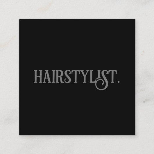Haarstylist Modern Professioneel Minimalistisch Ee Vierkante Visitekaartje (Voorkant)