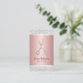 Haarstylist Modern Roos Gold & Silver Appointment Afsprakenkaartje (Staand voorkant)