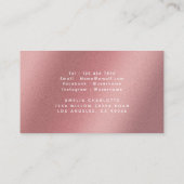 Haarstylist Modern Rose Goud Professioneel Visitekaartje (Achterkant)