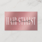 Haarstylist Modern Rose Goud Professioneel Visitekaartje (Voorkant)