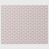 Haarstylist modern roze monogram initialen vierkan cadeaupapier (Vlak)