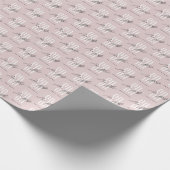 Haarstylist modern roze monogram initialen vierkan cadeaupapier (Hoek)