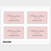 Haarstylist Modern Roze Rechthoekige Sticker (Vel)