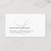 Haarstylist - Modern Swash Monogram Visitekaartje (Achterkant)