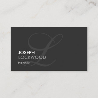 Haarstylist - Modern Swash Monogram Visitekaartje