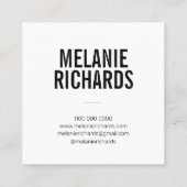 Haarstylist modern visitekaartje met fotovierkant (Achterkant)