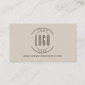 Haarstylist modern voeg je logo beige toe visitekaartje (Voorkant)