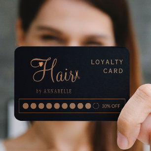Haarstylist moderne faux goudsalon klantenkaartje