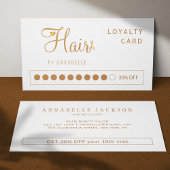 Haarstylist moderne faux goudsalon klantenkaartje