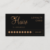 Haarstylist moderne faux goudsalon klantenkaartje (Voorkant)
