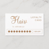 Haarstylist moderne faux goudsalon klantenkaartje (Voorkant)