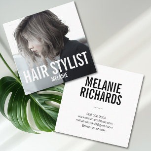 Haarstylist moderne foto vierkante visitekaartje