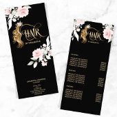 Haarstylist moderne goudprijslijst reclamekaart