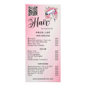 Haarstylist Moderne Waterverf Bloemen Haardroger Reclamekaart (Voorkant)