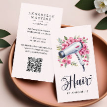 Haarstylist Moderne Waterverf Bloemen Haardroger