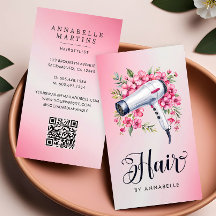 Haarstylist Moderne Waterverf Bloemen Haardroger